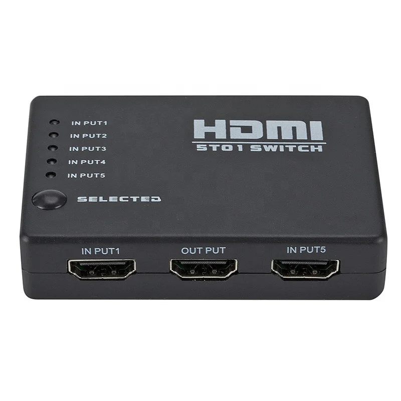 1080P HDMI коммутатор 5 в 1 выход HDMI коммутатор с ИК-пультом дистанционного управления