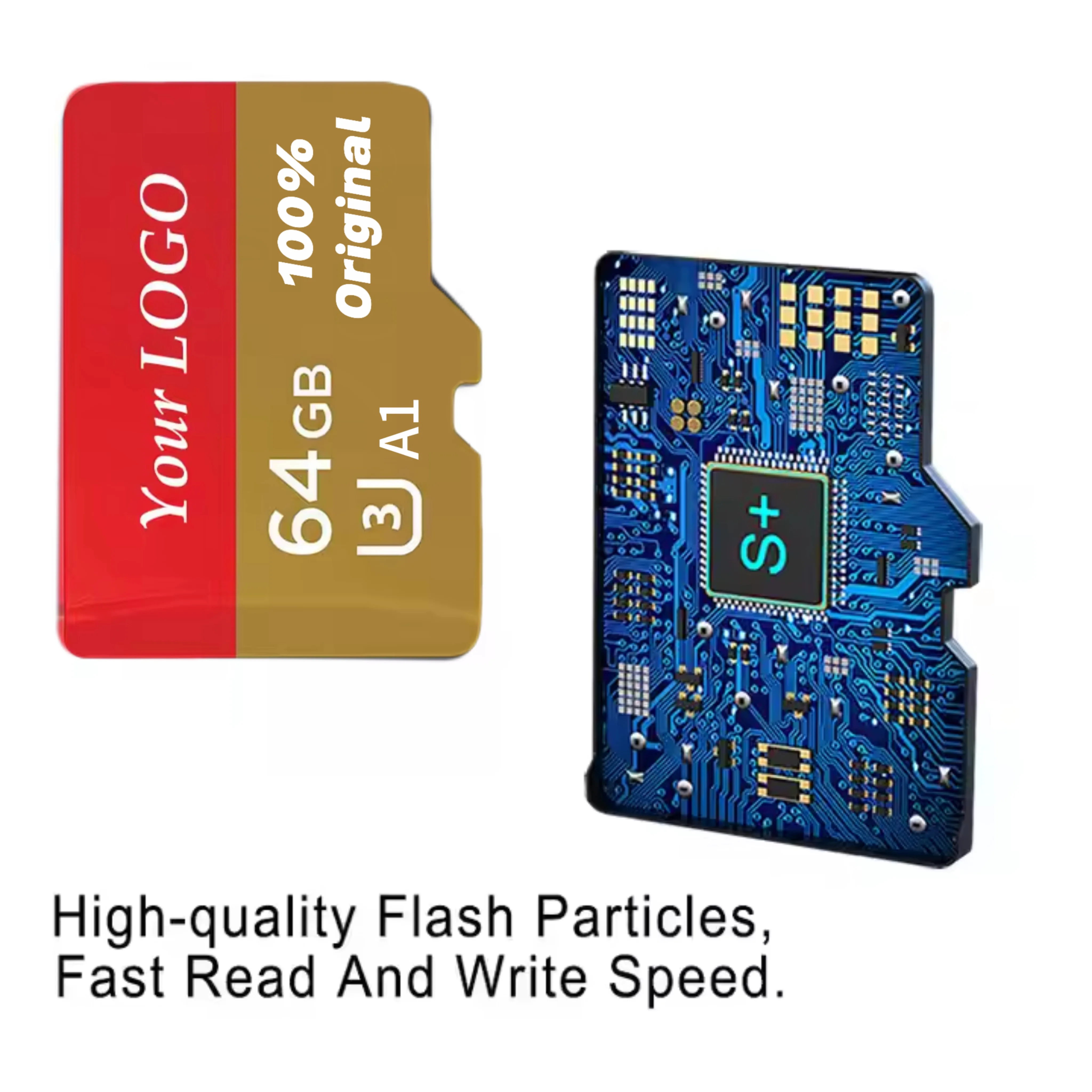 Оригинальная карта памяти 32 ГБ 64 128 256 г 512 C10 Micro Tf Class10 Ultra Camera Flash Card Sd A2 V90 с пользовательским логотипом