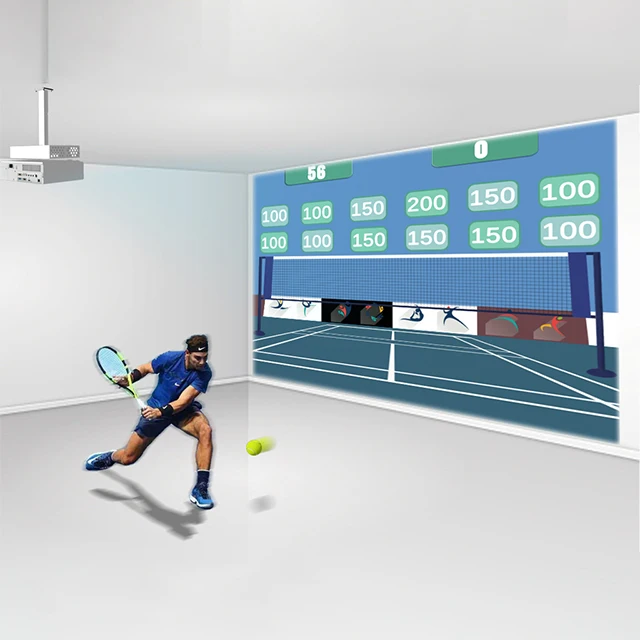 Basic version interactive projection system with crazy ball games, interactive smash wall AR games