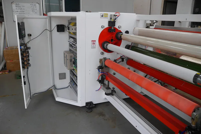 Fully automatic double shaft rewinding machine for BOPP