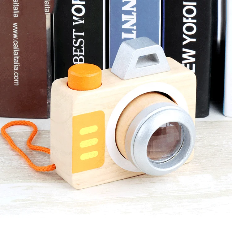 Детский подарок на день рождения Декор для комнаты фотография калейдоскоп Дерево игра милый мультфильм Скрытая деревянная камера игрушка