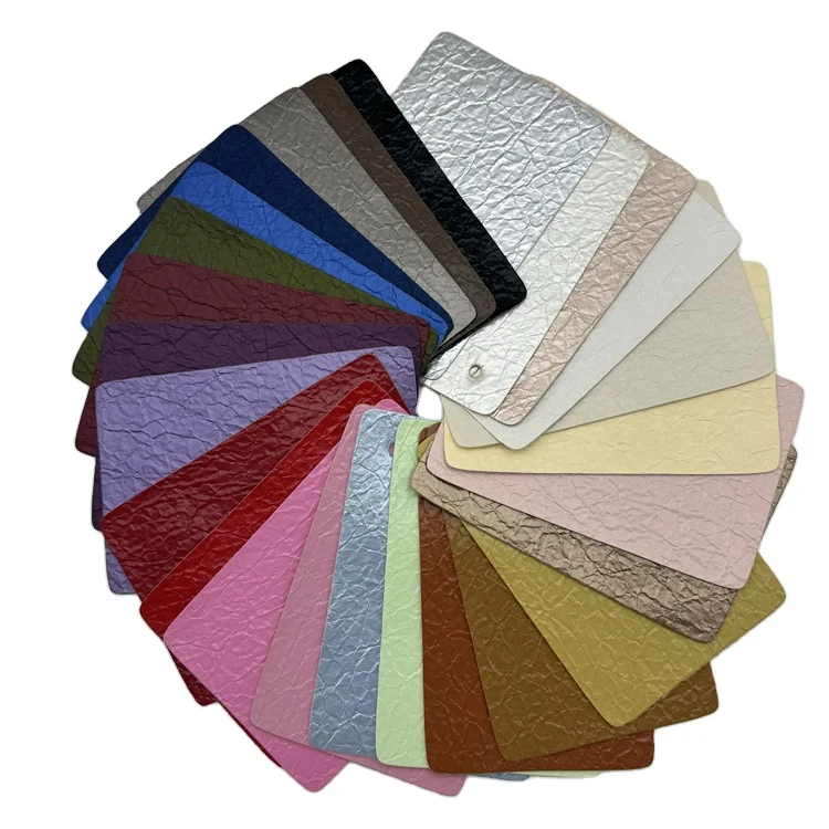 1.0mm Imitation leather burst shiny texture pu leather boat seat interior leather for shoes