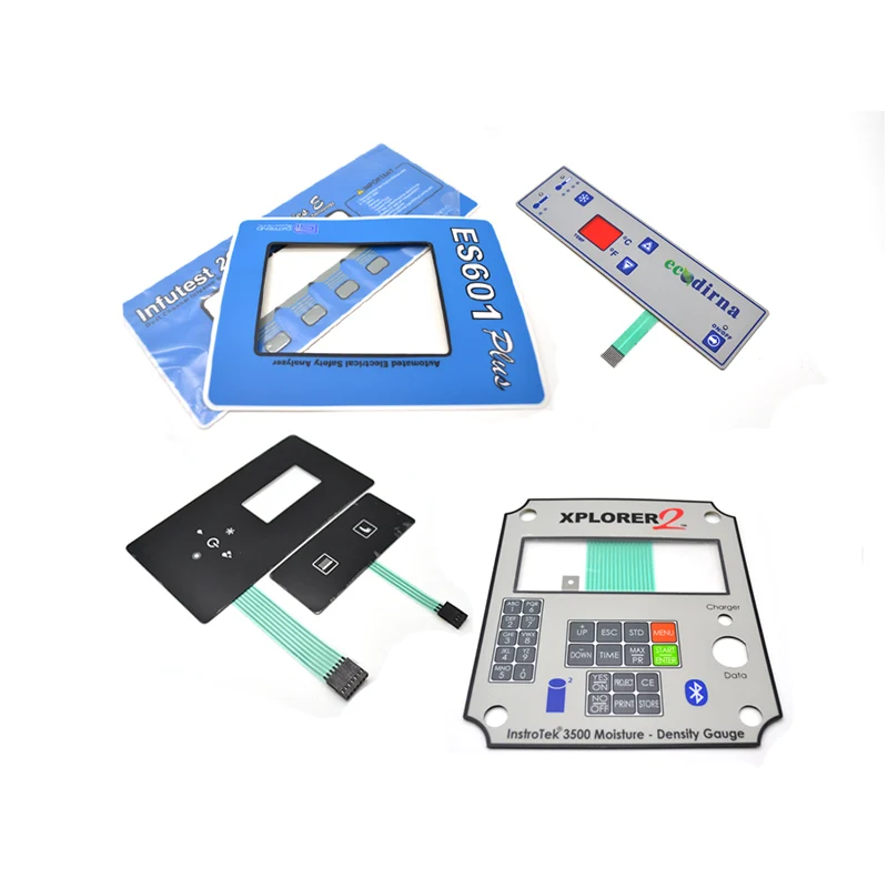 OEM design PET/PC/PVC customized panel sticker membrane switch keypad