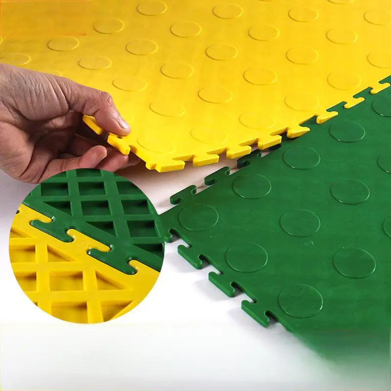 40*40cm*6mm PVC Interlocking Soft Garage Floor Mats Removable Used for Car Beauty Swimming Pool Indoor and Outdoor Anti slip