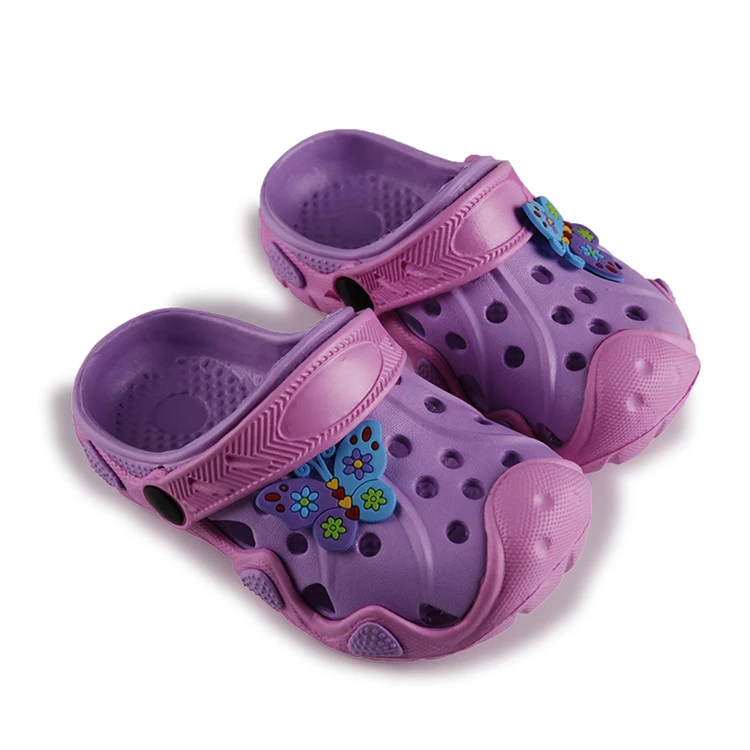 
Garden Shoes Waterproof With Butterfly Mickey Charms Fashion EVA Kids Clogs 