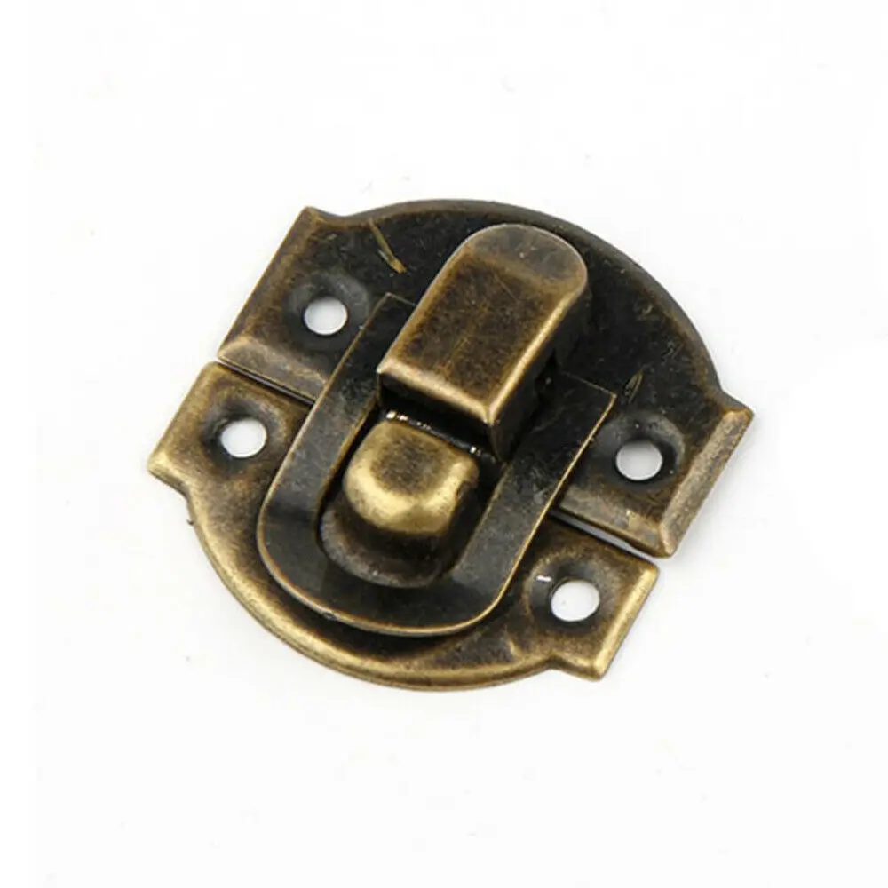 Brown Color Small Jewelry Box Locks Latch Catch Buckle