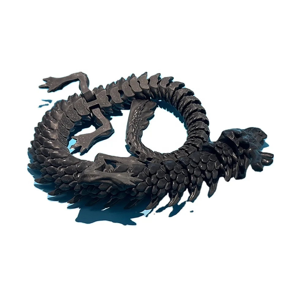Изготовленный на заказ черный Abs разноцветный Pla 3d напечатанный Дракон Кристалл Дракон сочлененный Дракон игрушки быстрый прототип 3d печать сервис