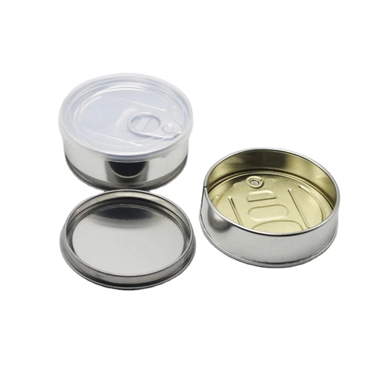 100ml Self Seal Tin Can Ring Pull Hand Press Seal Metal Tuna Pressitin Can 3.5g Smell Proof Container Customized Stickers