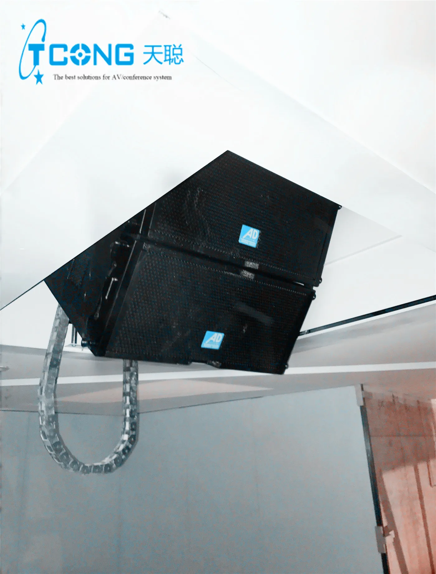 Amplifier Cabinet Motorized Sound Storage Hidden Speaker Cabninet Electric Ceiling Sound Lift Ceiling Speaker Mount