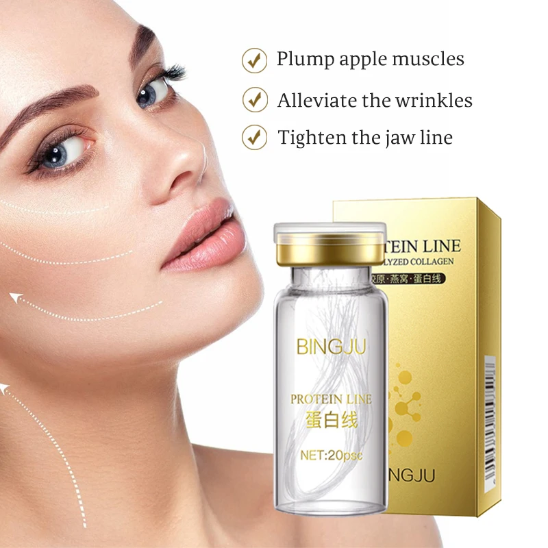 nano gold protein collagen thread with 24k gold serum