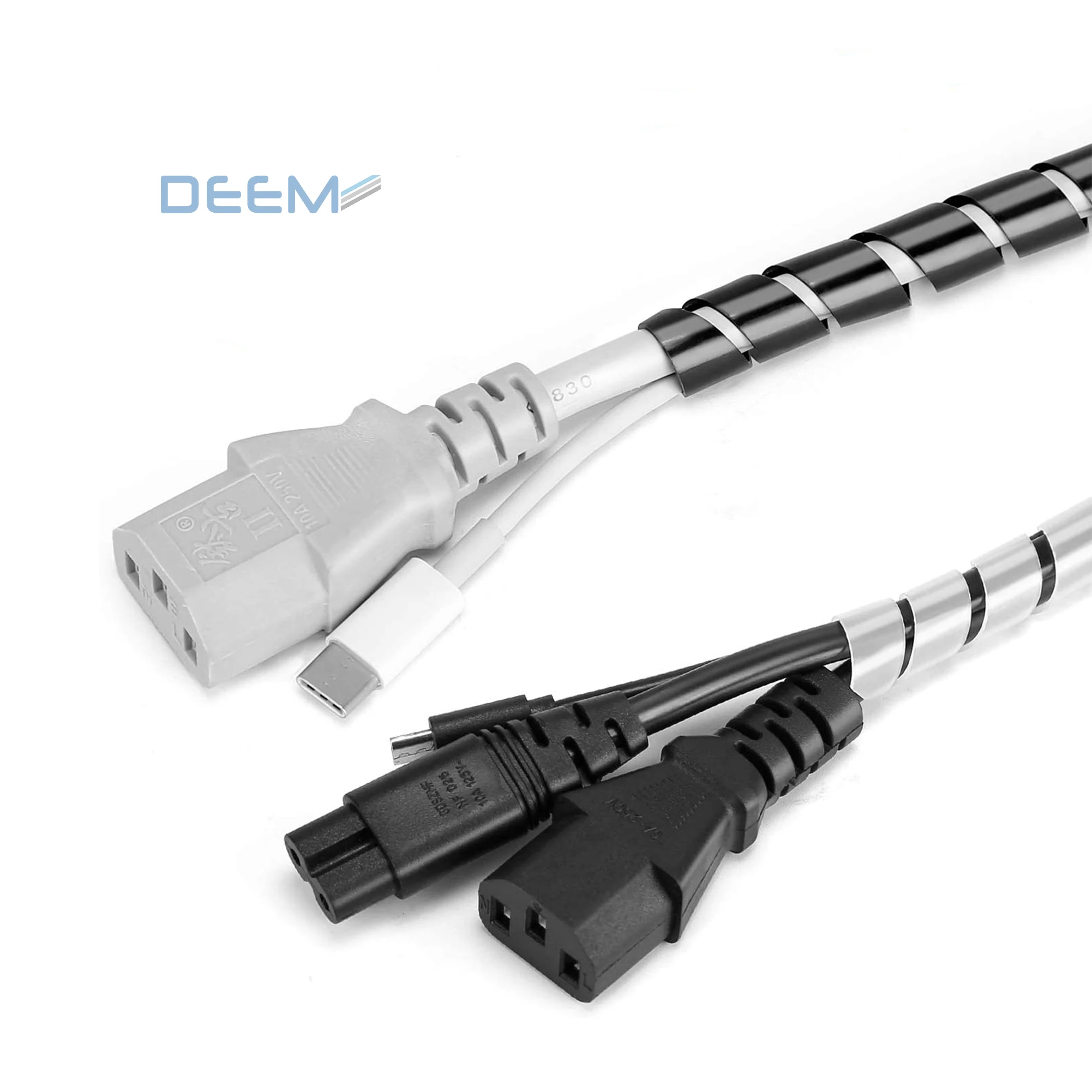 DEEM 10mm diameter spiral cable wrapping tube for hydraulic