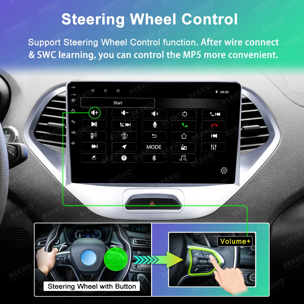 Car Radio Stereo For Ford Figo 2015-2018 Android QLED ISP Screen 9 Inch 2 Din 8 Core 4G WiFi GPS FM BT Carplay Mirror Link HP