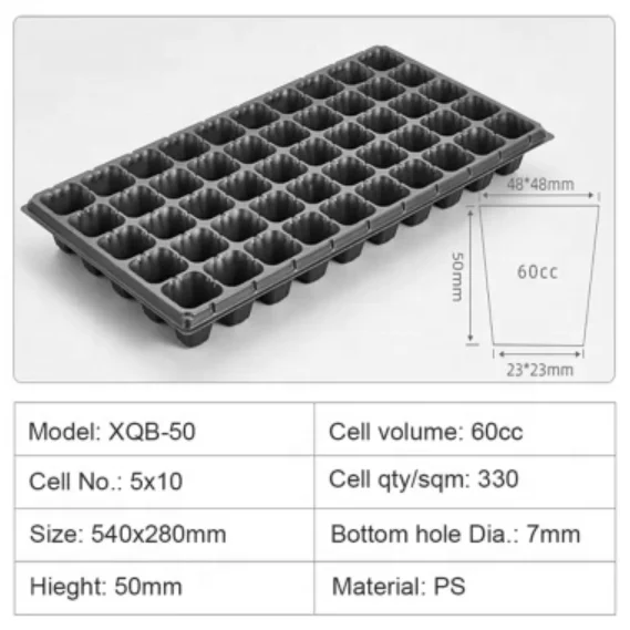 50 Cells Aerogarden Garden Durable Reusable Eggplant Muskmelon Plant Seed Starting Trays