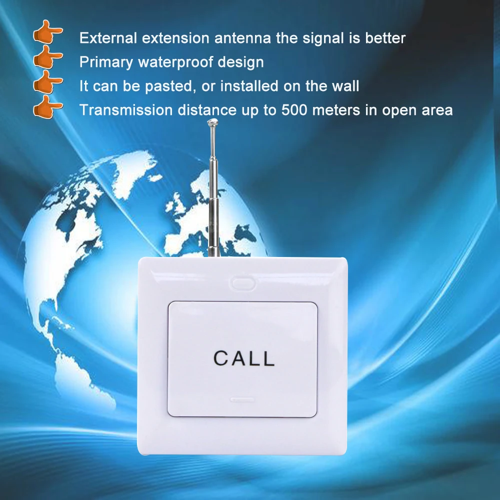 CATEL CTM999 LED Display Receiver&CTT09E Call Button For Hospital Restaurant Bank