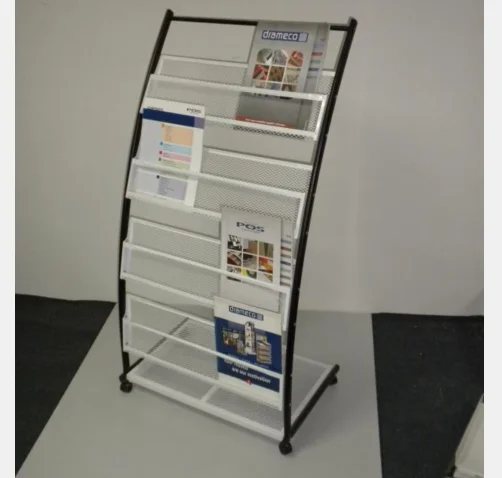 Retail Book Store newspaper display stand magazine brochure holder stand catalogue shelf