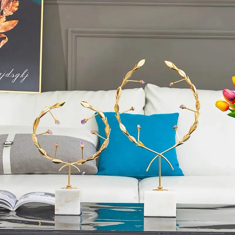 Luxury Furnishing decorative home decor metal crafts interior home decoration Desktop ornament