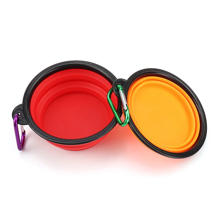 Оптовая продажа от производителя, Складная портативная переносная силиконовая складная миска для собак