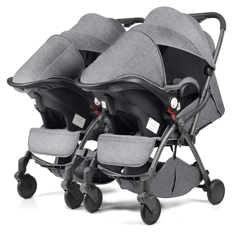 Роскошная китайская детская коляска Purorigin, прямая продажа, 3 в 1, детская коляска с высоким обзором, Кэрри для детской коляски, автомобильное сиденье для близнецов