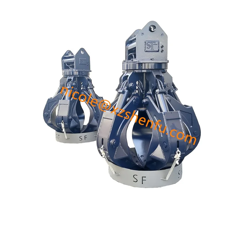 Excavator Tools Hydraulic Orange Peel Grapple Excavator Grab Bucket For Metal Scrap Scrap Metal Grapple
