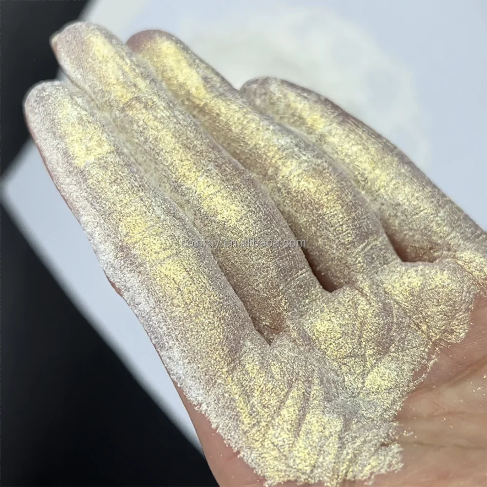 Cosray Sparkle Cosmetic Borosilicate Glass Flakes Powder for Toiletries Moonlight Series White to Golden Color