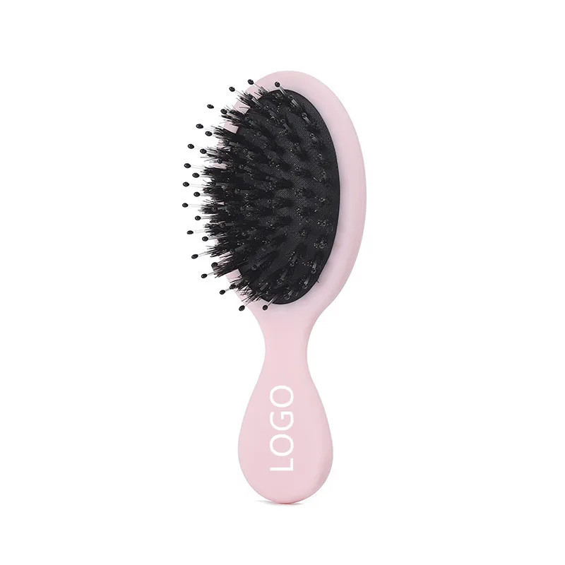 Custom LOGO Private Label small size paddle hair brush detangling magic hair brush with boar bristles For Children And Girl