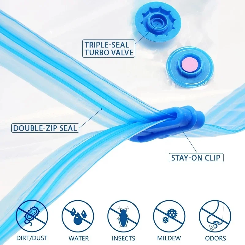 custom vacuum seal bags vacuum space save bag with Air Pump for clothing