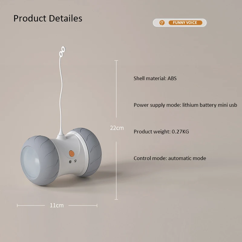 Automatic Cat Interactive Running Toy Smart Cat Toy With Feathers