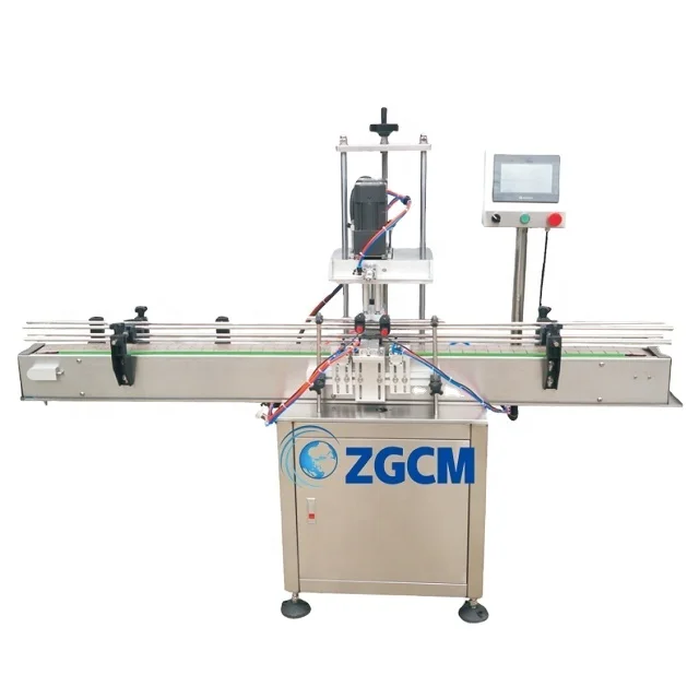 ZG  Automatic Essential Oil Dropper Bottle Cap Tightening Screw Lid Vial Capping Machines With Cap Feeder For Glass Jars