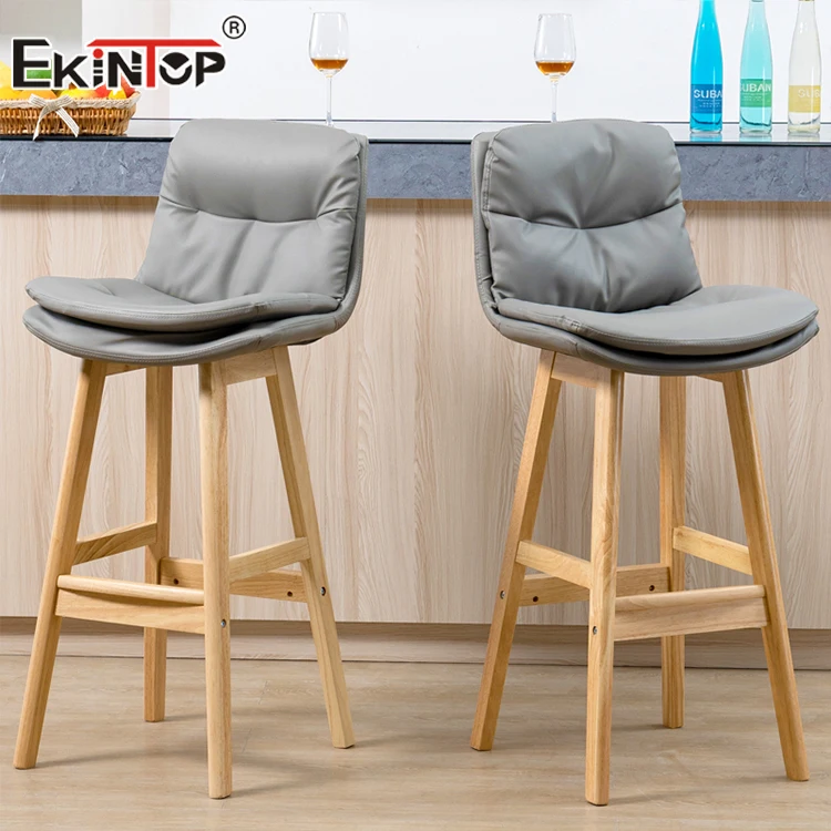 Ekintop bar furniture wishbone replacement bar stool seats solid wood bar chair