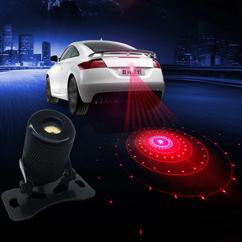 Multiple Logo Figure Changeable Laser Led Warning Light For Motorcycle Truck Car Tail light Anti Collision Rear-end Parking