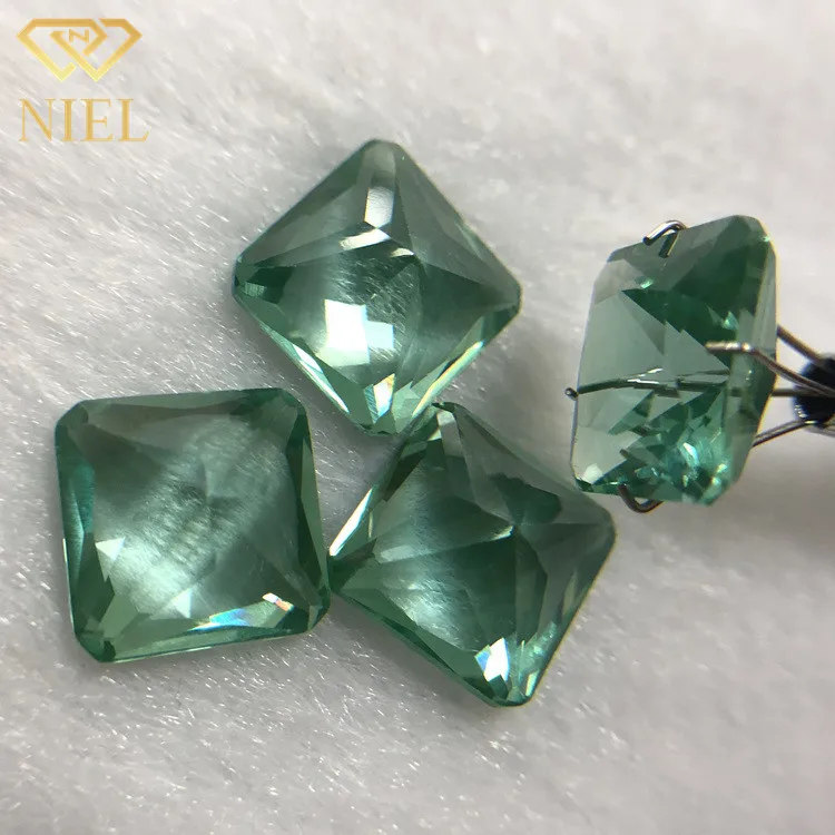 Wholesale Price Spinel 137 # Square cut synthetic spinel created by 12x12mm size laboratory