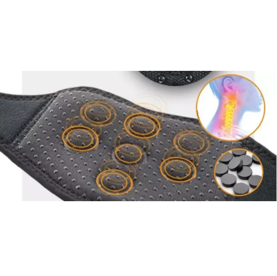 Cervical neck brace with hot compress spontaneous heat warm home care cervical shoulder magnet therapy neck collar