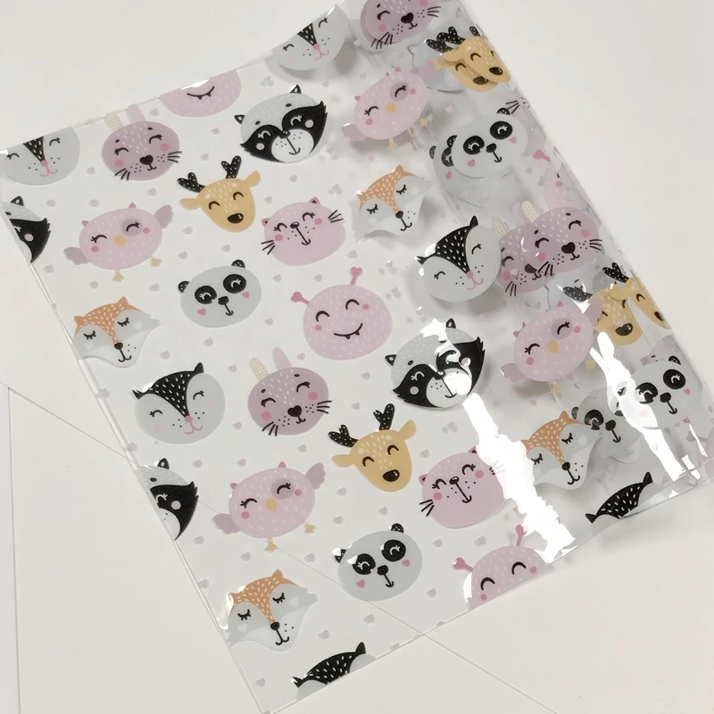 Custom design clear transparent vinyl fabric printing leather jelly leather sheets for bag or shoes usage