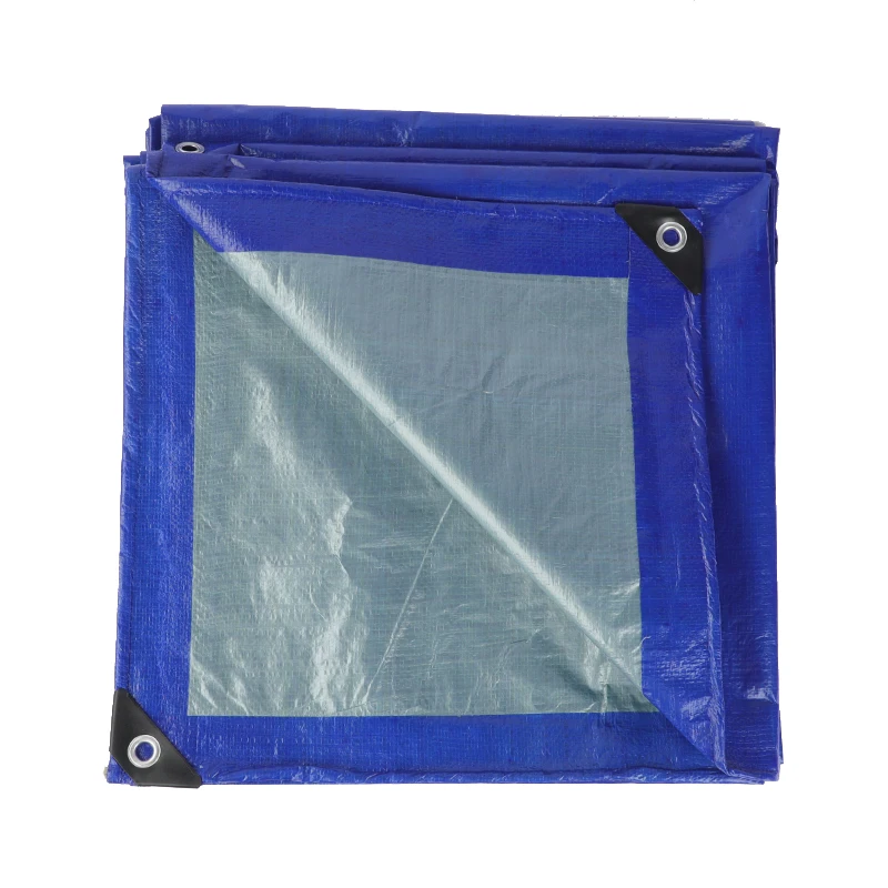 Customized cheap blue silver Plastic tarpaulin tarpaulin eyelet coating cover factory  Hot sale China tarpaulin waterproof