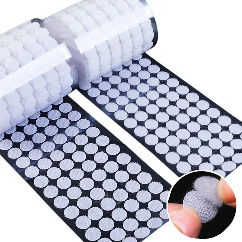 1000 pairs 3 / 4 inch (20 mm) diameter sticky coin strong fastener tape self-adhesive hook and loop dots