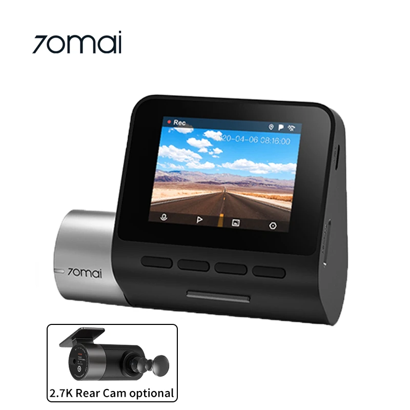 70 mai 2K Car Dashcam Night Vision Dual Car Camera A500s-1 Pro Plus+ ASDS GPS Dash Cam Front and Rear Car Black Box