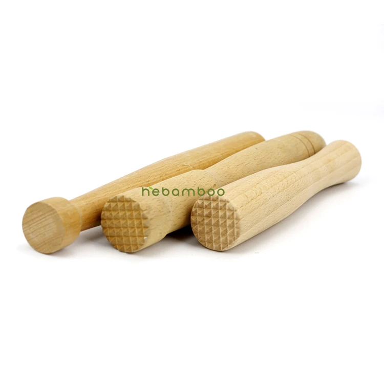 
Eco Friendly Customized Bar Tool Wooden Cocktail Mojito Muddler 