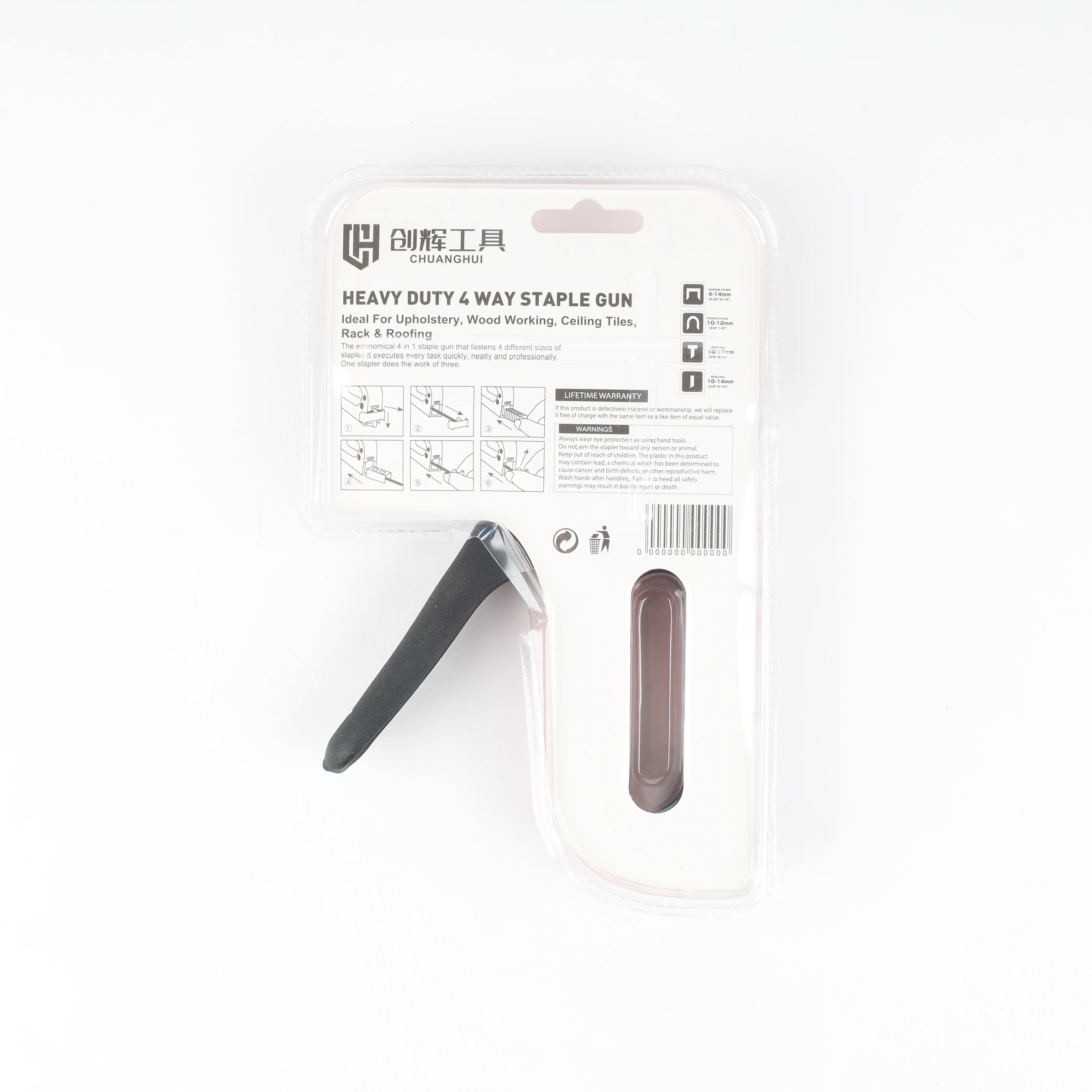 GS certification 400 nails for gun heavy duty 4 way 4-in-1 red steel manual staple gun