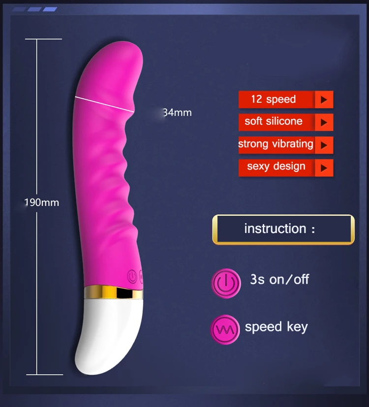 
Soft Silicone Women Sex Toys Free Dildos And Vibrators 12 Speed Strong Vibrating Vaginal Vibrator 