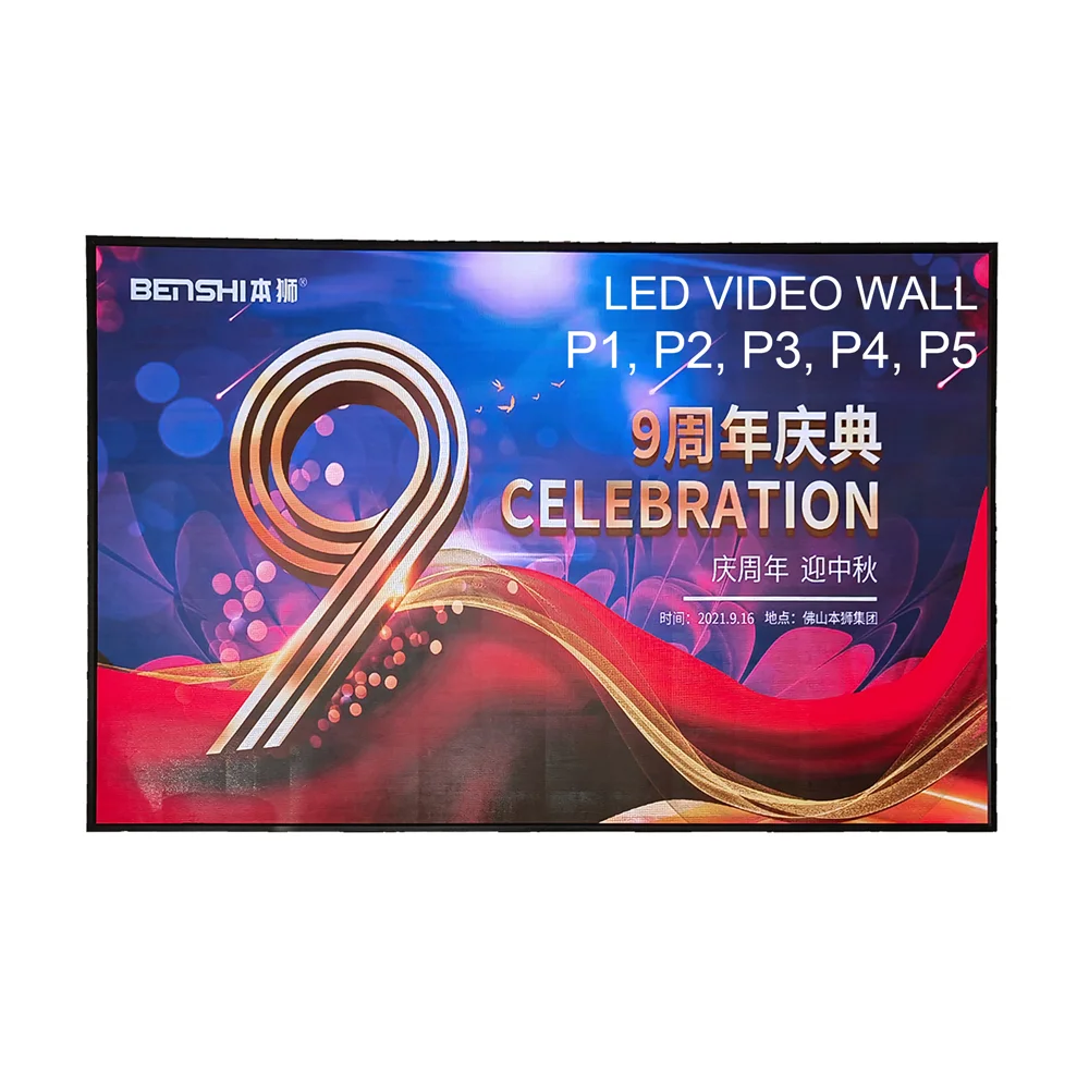 LCD LED Display Advertising Player Airport Customize benshidisplay P1 P2 P3 P4 P5 full color video wall for indoor or outdoor