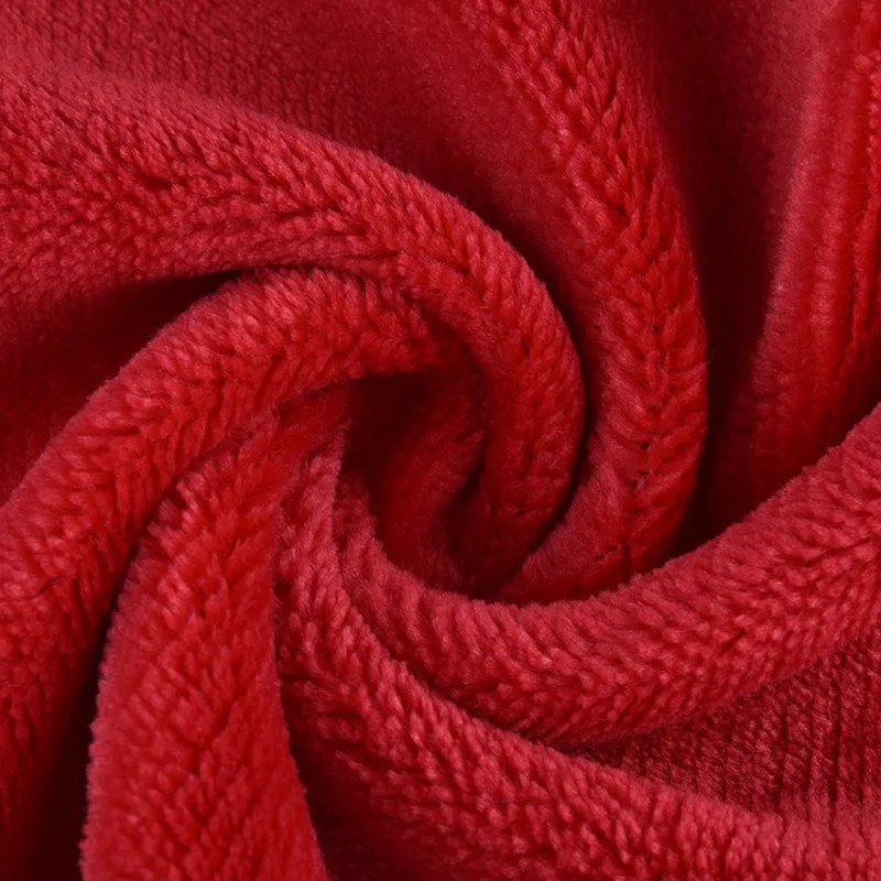 Single Sided Flannel Fabric On Sale For Home Pajamas Toy Black Flannel Polyester Knitted Flannel Solid Color White For Printing