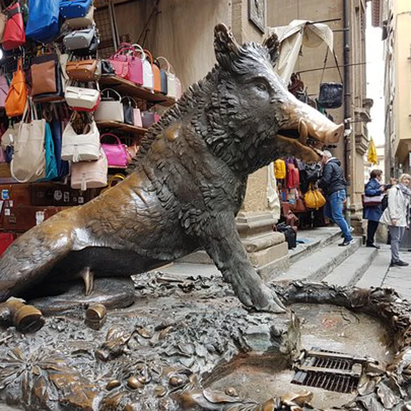 Sutton Place Park  decoration metal bronze big Wild boar fountain sculpture for sale