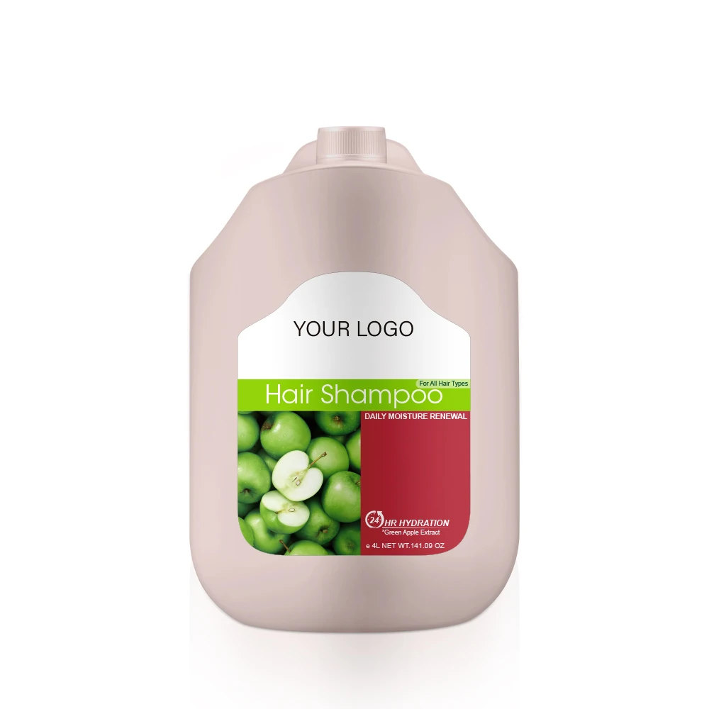 4L Barrel Daily Moisture Renewal Green Apple Extract Hair Shampoo 24 Hours Hydration For All Hair Types