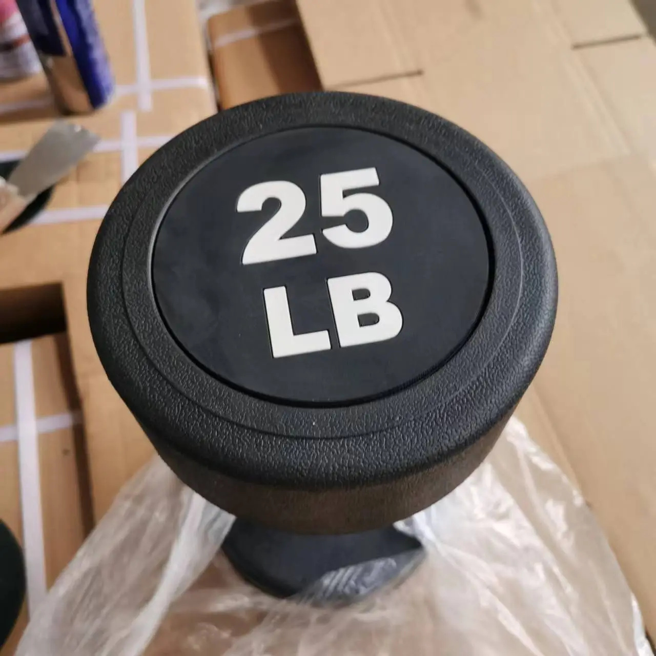 Gym fitness equipment Dumbbells Set  with Knurled and Chromed Handle Rubber Coated Round Head  5-110 LB for Fitness Equipment