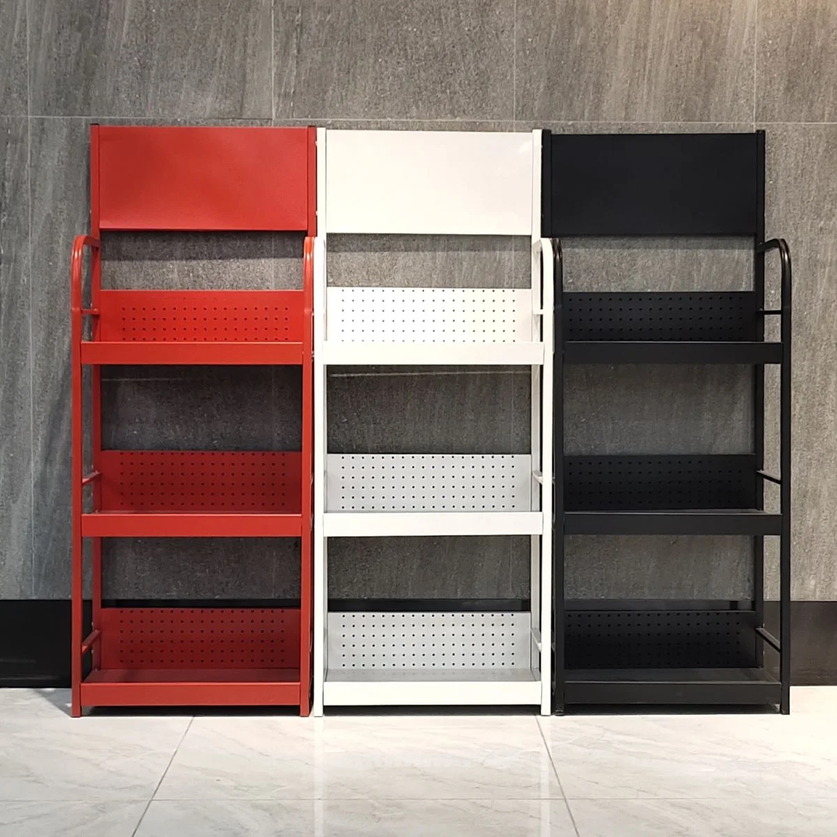 Custom Durable Layers Metal Engine Oil Display Stand Motor Oil Display Shelves Lubricating Oil Display Racks