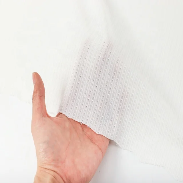 Ice Silk  Pattern Knitted Rib Style Lightweight Dress Sofa Lining & Garment Use Stretch Feature for Girls 95% Polyester