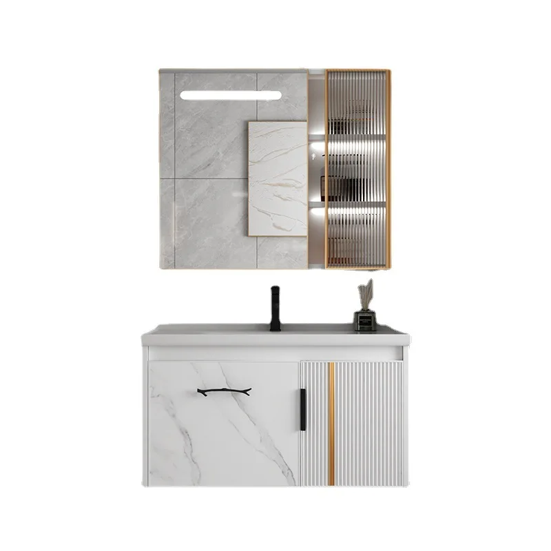 Wall mounted bathroom vanity set aluminum wall cabinet liquidation bathroom sink cabinet