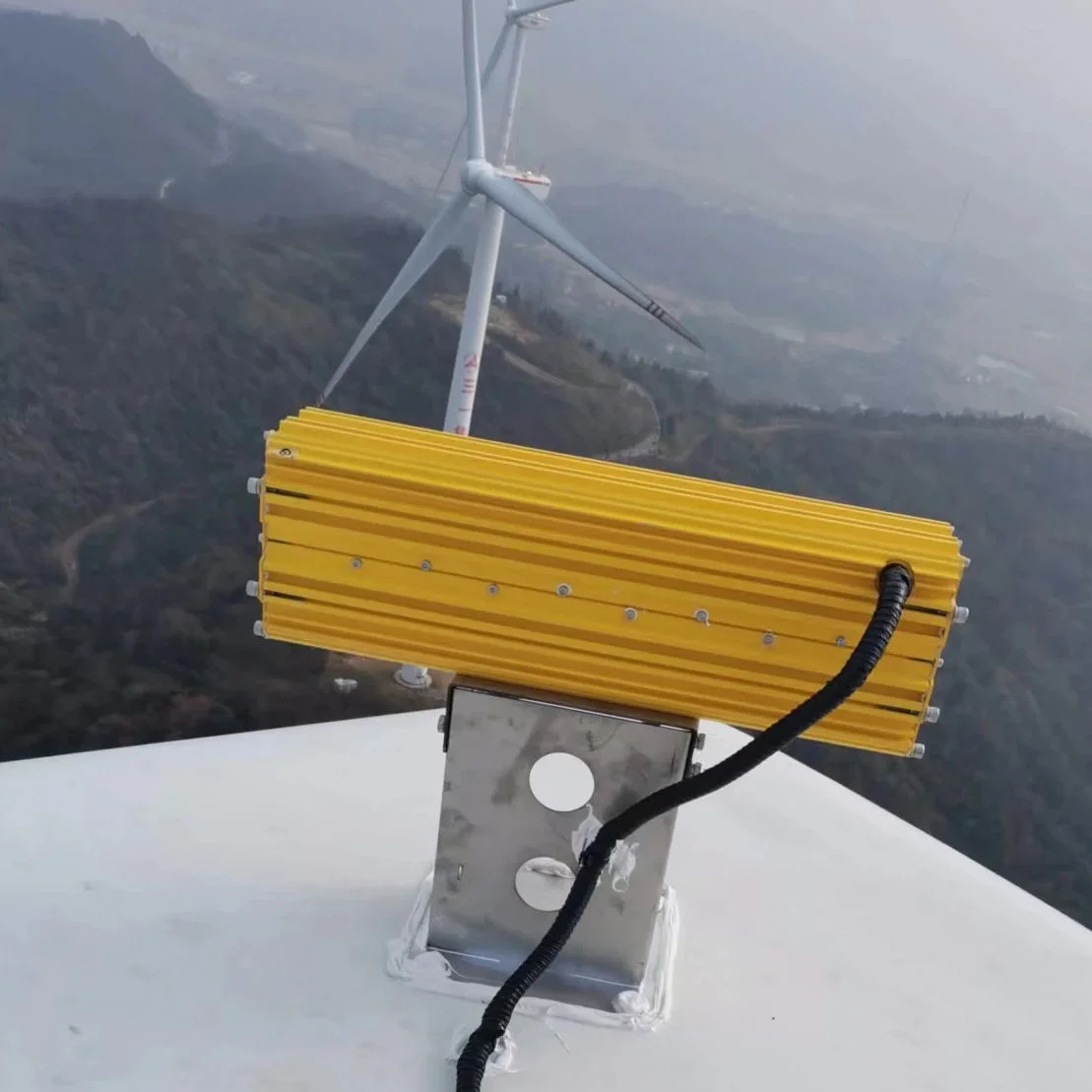 High intensity flashing white obstacle lights ethernet interface available GPS sync day/night marking aviation light for towers