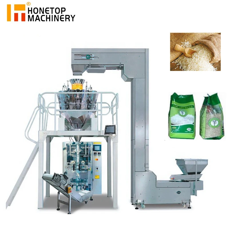 Factory Price Automatic Multihead Weighing Rice Packaging Machine Sugar Sachet Packing Machine For 500g 1kg 5kg