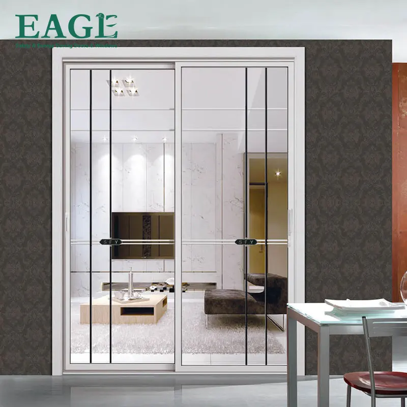 Wholesale Price Modern Design Powder Coated Aluminium Frame Patio Door Aluminum Double Glass Sliding Door